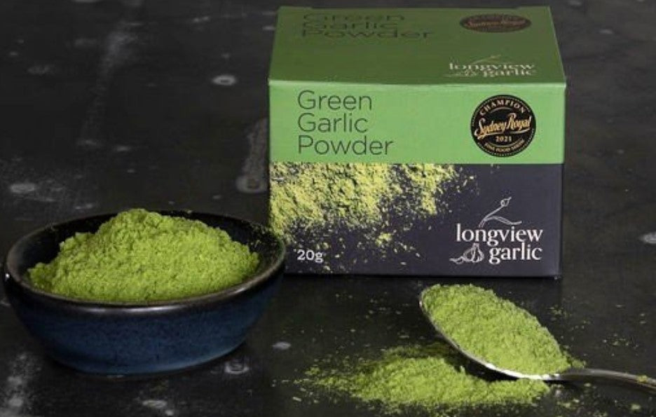 Green garlic powder